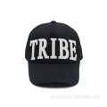 100% di berretto da baseball nero in cotone all'ingrosso